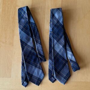Lands End Blue Plaid Men's Ties